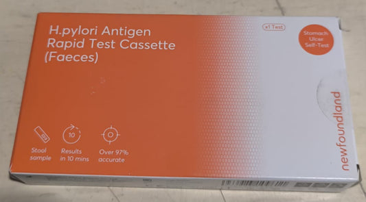 Advanced Stomach Ulcer Test Kit - 1-Pack - Helicobacter H Pylori - Faecal Test Kit - H Pylori Test for Stomach Ulcer Detection - 5 Minute Turnaround - PH Indicator