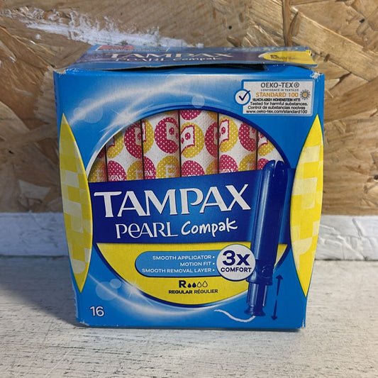 Tampax Pearl Compak Regular Tampons With Applicator X 16