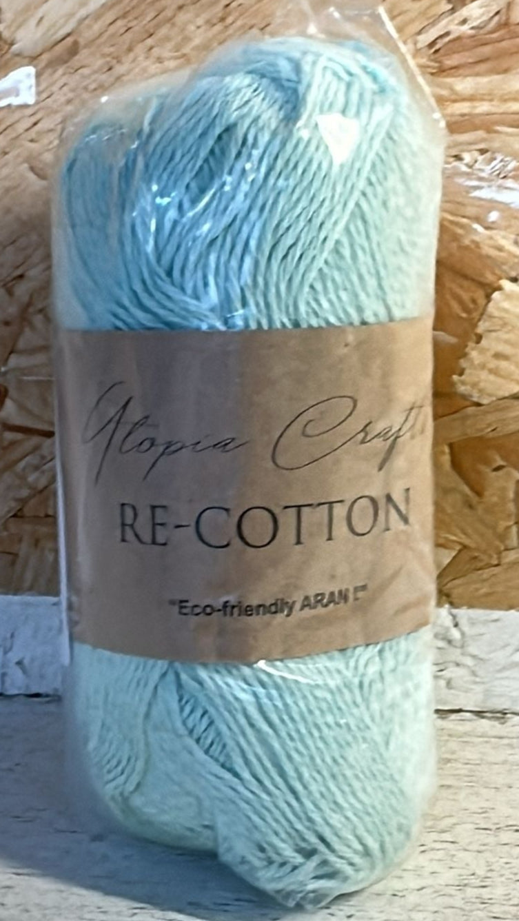 Utopia Crafts Re-Cotton Knitting Yarn, 100g (Aqua Blue)